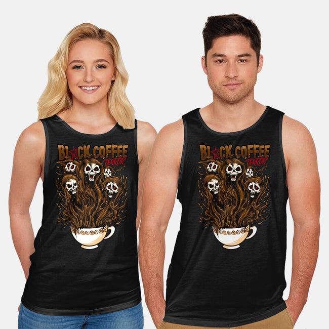 Black Coffee Terror-unisex basic tank-spoilerinc