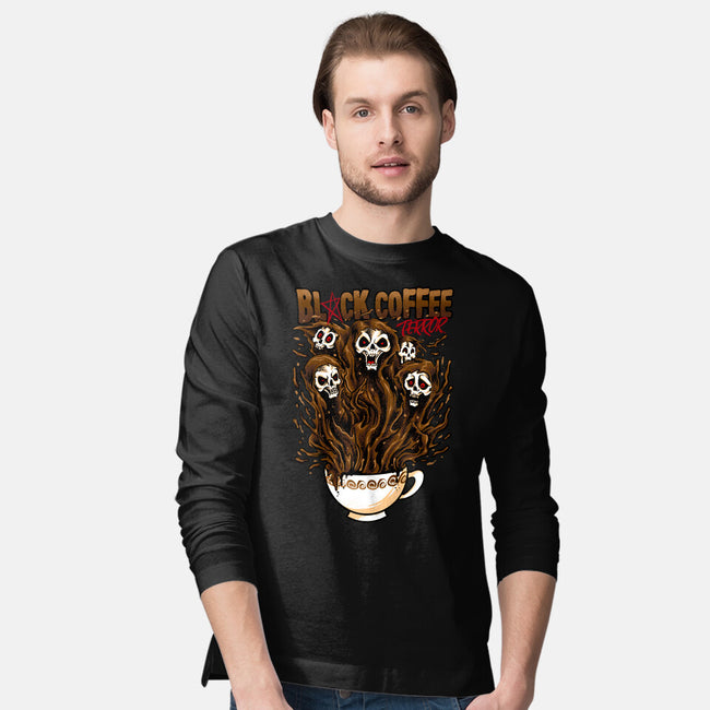 Black Coffee Terror-mens long sleeved tee-spoilerinc
