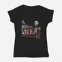 Visit Mr. Barlow-womens v-neck tee-goodidearyan