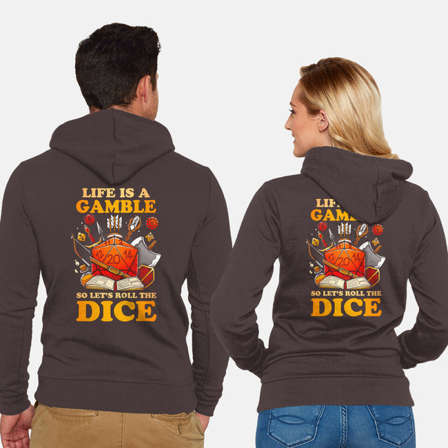 Gamble Dice-unisex zip-up sweatshirt-Vallina84