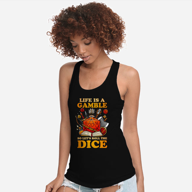 Gamble Dice-womens racerback tank-Vallina84