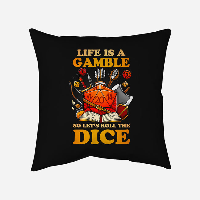 Gamble Dice-none removable cover w insert throw pillow-Vallina84