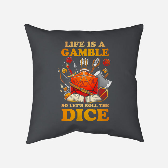Gamble Dice-none removable cover w insert throw pillow-Vallina84