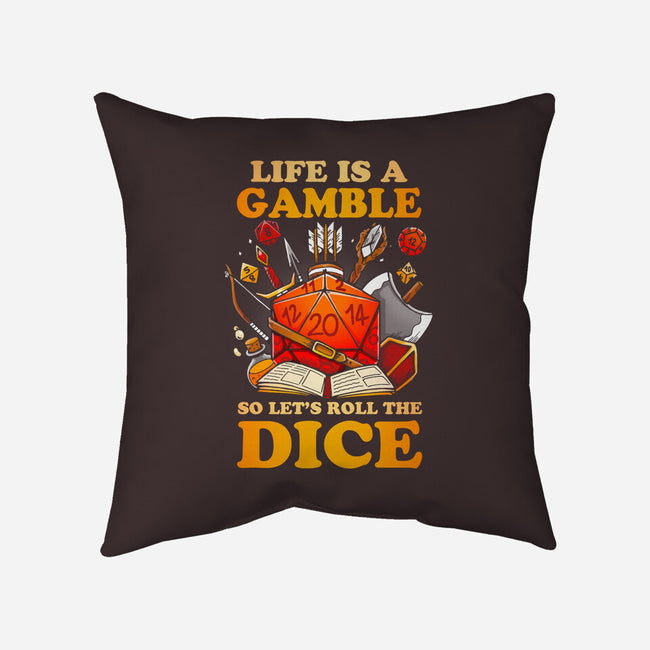 Gamble Dice-none removable cover w insert throw pillow-Vallina84