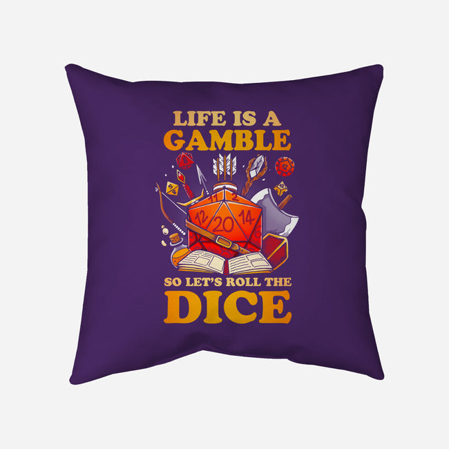 Gamble Dice-none removable cover w insert throw pillow-Vallina84