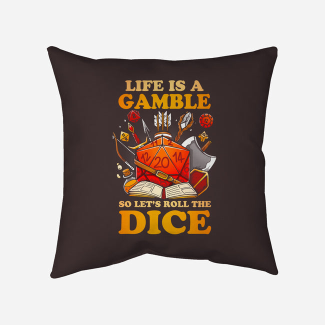 Gamble Dice-none removable cover throw pillow-Vallina84