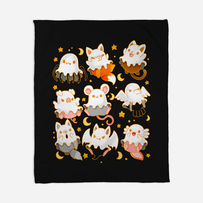 Spooky Animals-none fleece blanket-Vallina84