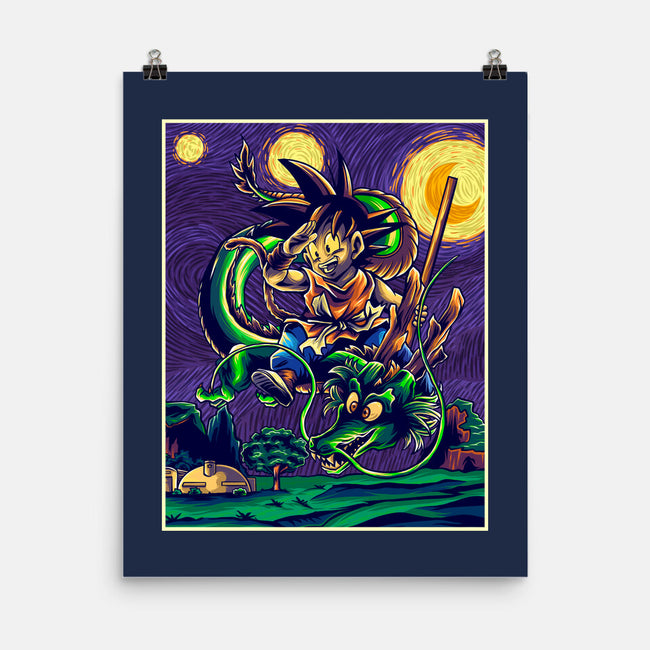 Starry Dragon-none matte poster-Gomsky