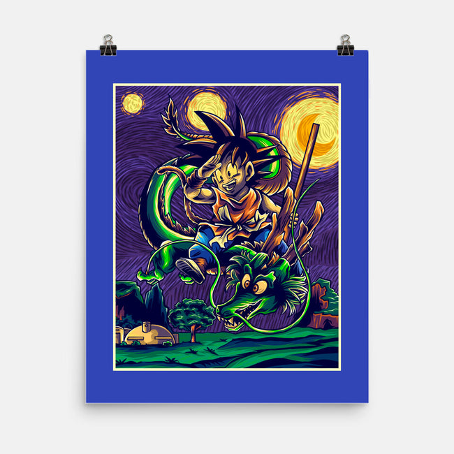 Starry Dragon-none matte poster-Gomsky