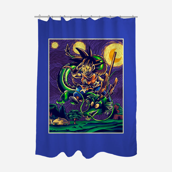 Starry Dragon-none polyester shower curtain-Gomsky