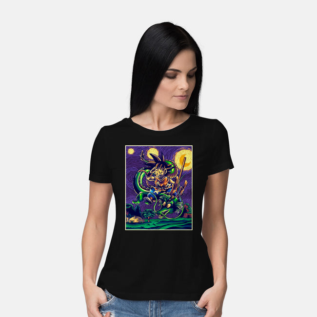 Starry Dragon-womens basic tee-Gomsky