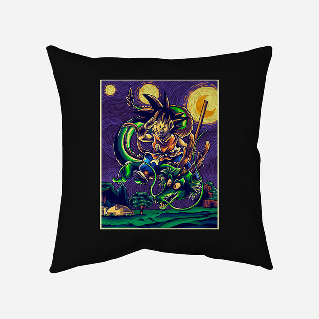 Starry Dragon-none removable cover w insert throw pillow-Gomsky