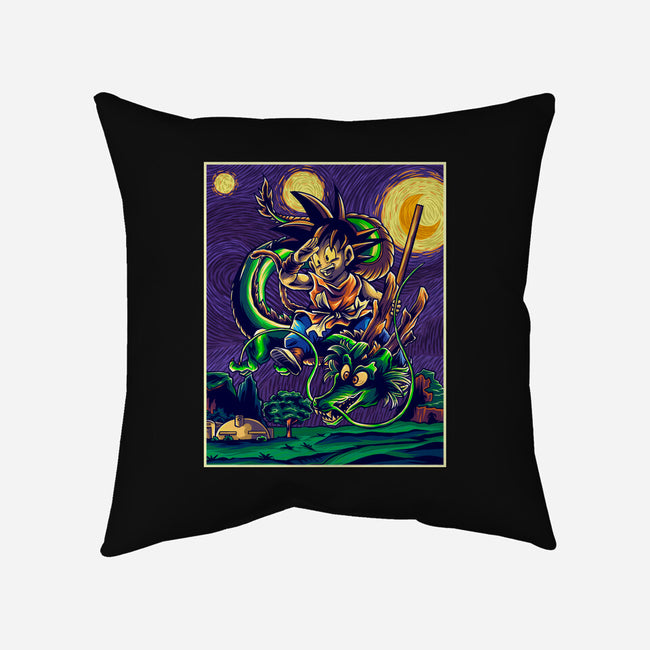 Starry Dragon-none removable cover throw pillow-Gomsky