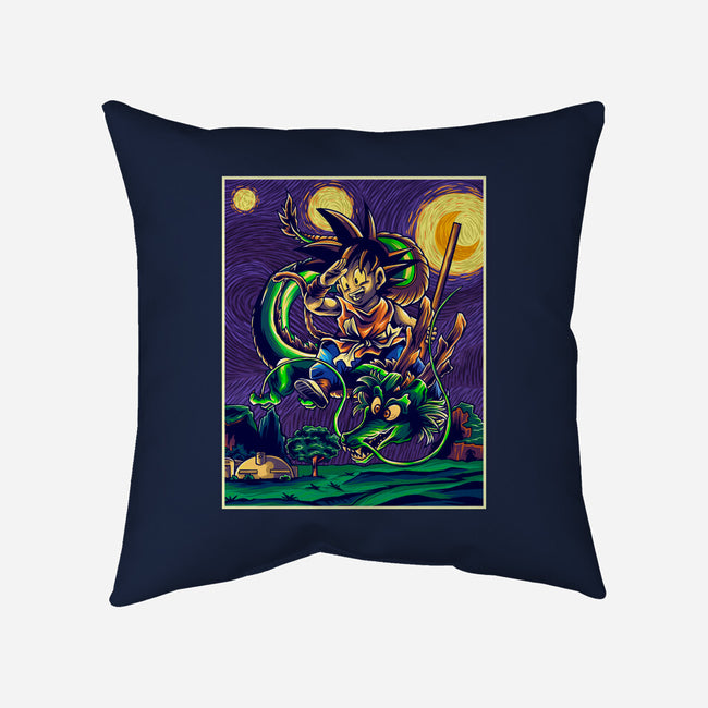 Starry Dragon-none removable cover throw pillow-Gomsky