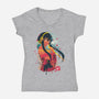 Yor Ukiyo E-womens v-neck tee-dandingeroz