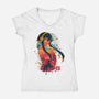 Yor Ukiyo E-womens v-neck tee-dandingeroz