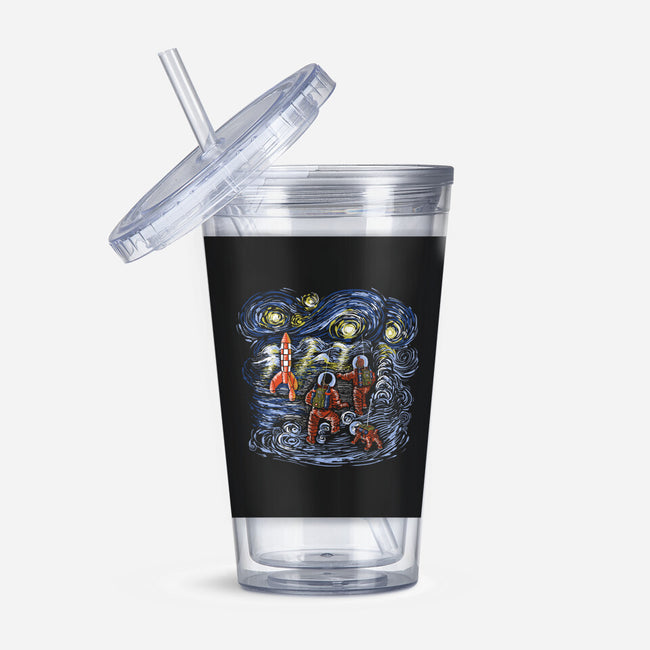 Starry Moon-none acrylic tumbler drinkware-zascanauta