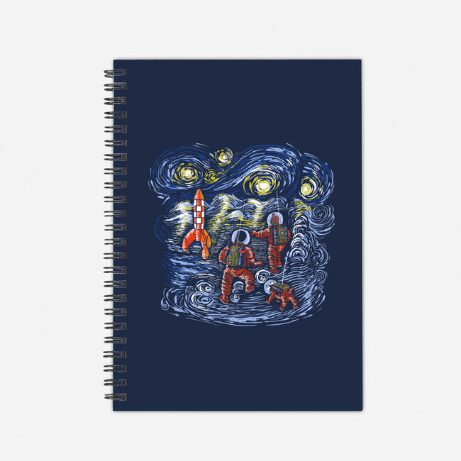 Starry Moon-none dot grid notebook-zascanauta