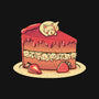 Strawberry Kitten Cake-none polyester shower curtain-tobefonseca