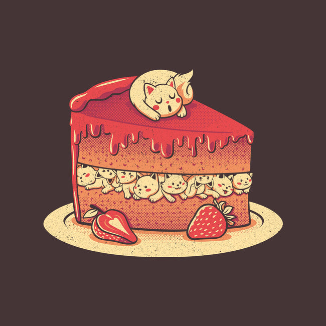 Strawberry Kitten Cake-none stretched canvas-tobefonseca