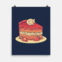 Strawberry Kitten Cake-none matte poster-tobefonseca