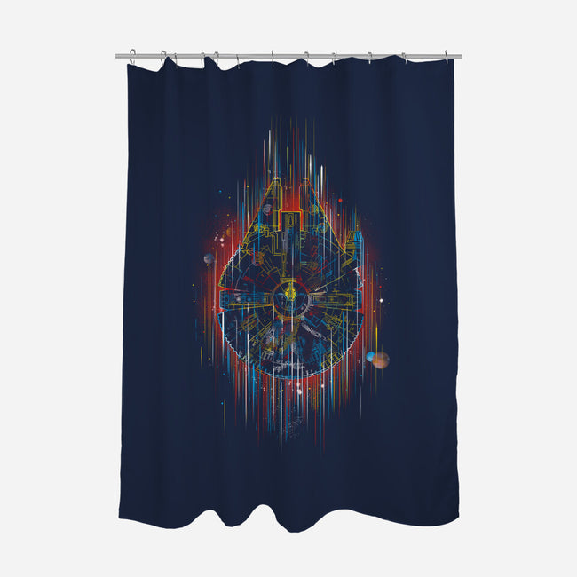The Neon Falcon-none polyester shower curtain-kharmazero
