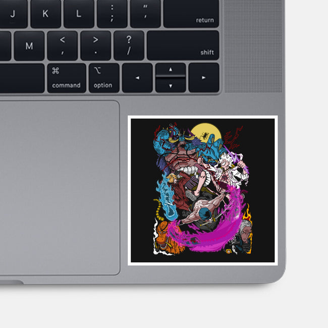 Wano Fights-none glossy sticker-Genesis993