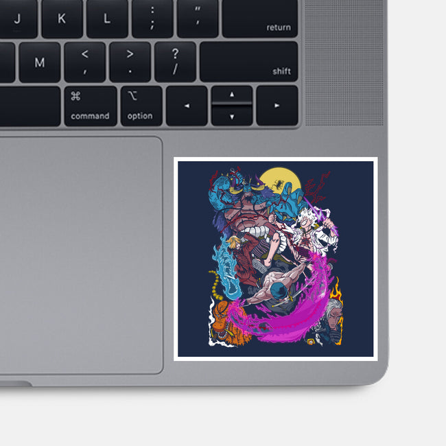 Wano Fights-none glossy sticker-Genesis993