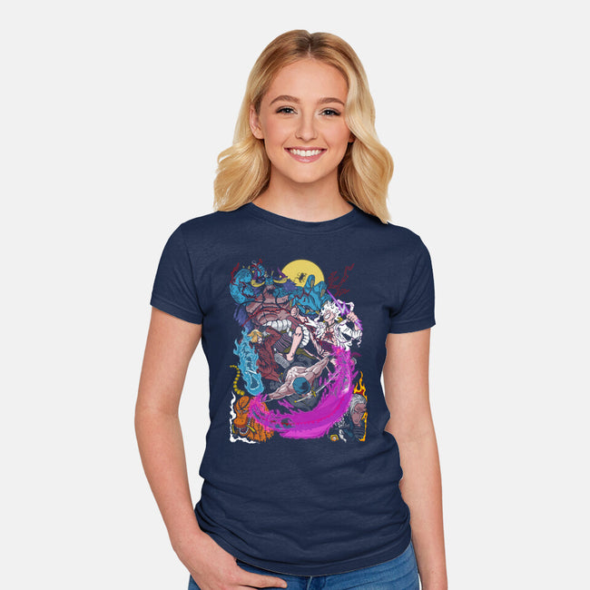 Wano Fights-womens fitted tee-Genesis993