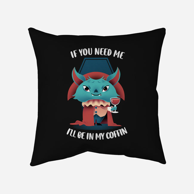 In My Coffin-none removable cover throw pillow-FunkVampire