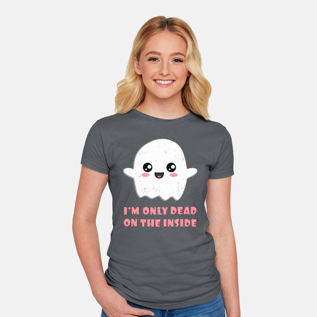 I'm Only Dead On The Inside-womens fitted tee-BridgeWalker