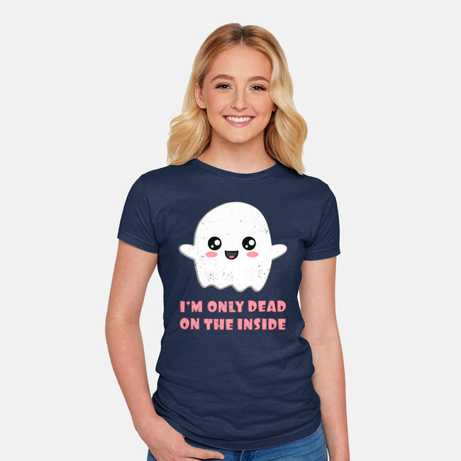 I'm Only Dead On The Inside-womens fitted tee-BridgeWalker
