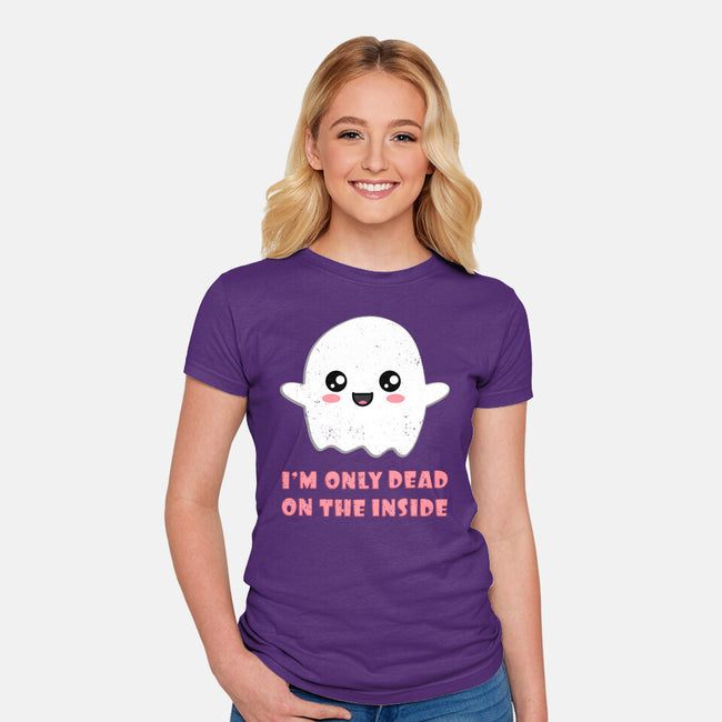 I'm Only Dead On The Inside-womens fitted tee-BridgeWalker