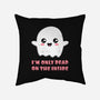 I'm Only Dead On The Inside-none removable cover w insert throw pillow-BridgeWalker