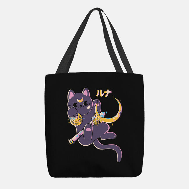 The Moon Cat-none basic tote bag-Douglasstencil