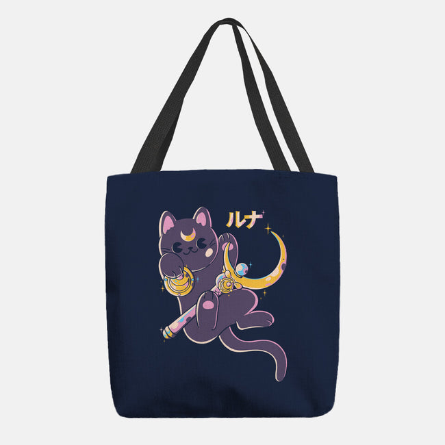 The Moon Cat-none basic tote bag-Douglasstencil
