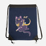 The Moon Cat-none drawstring bag-Douglasstencil