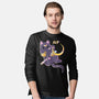 The Moon Cat-mens long sleeved tee-Douglasstencil