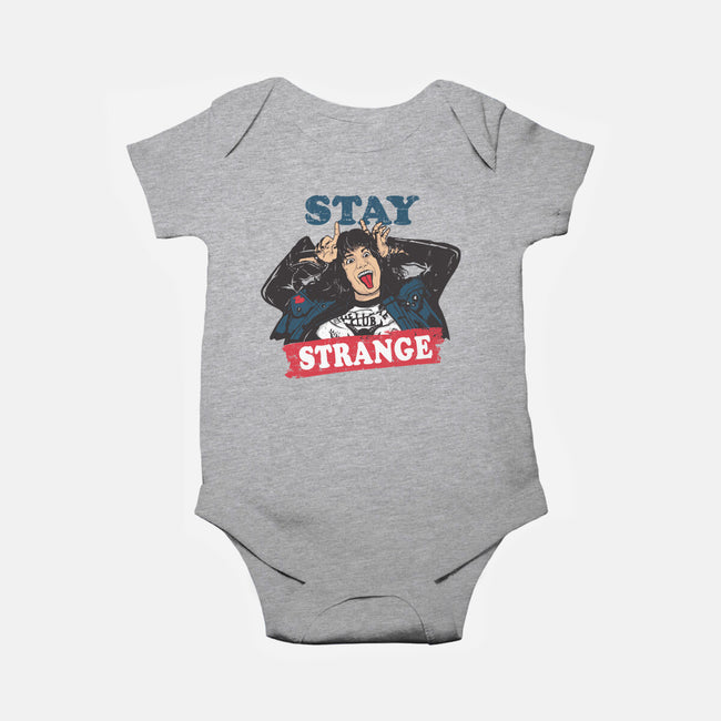Stay Strange-baby basic onesie-turborat14