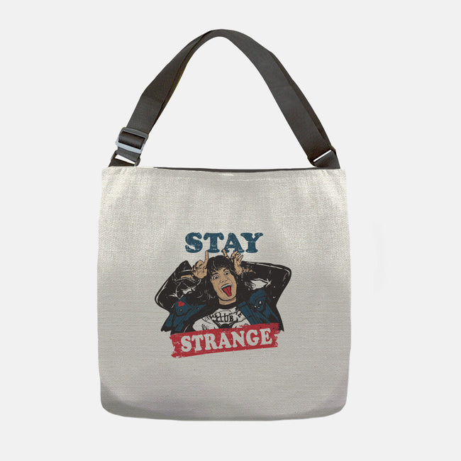 Stay Strange-none adjustable tote bag-turborat14