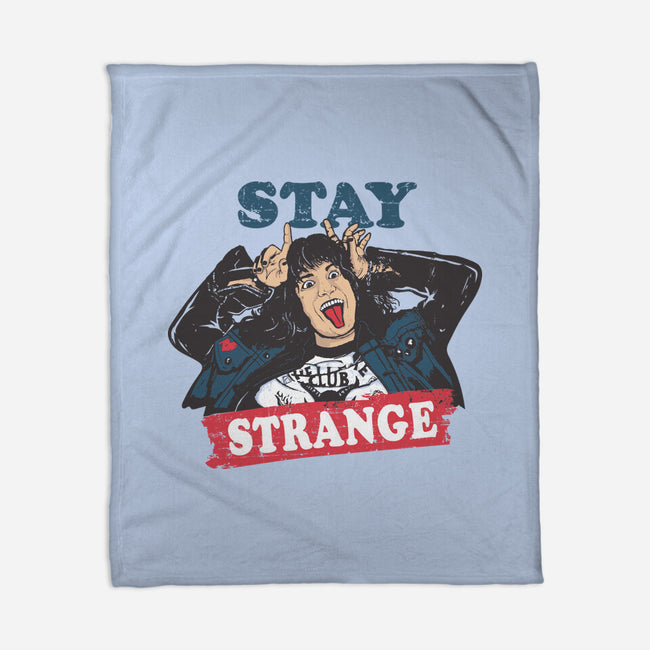 Stay Strange-none fleece blanket-turborat14