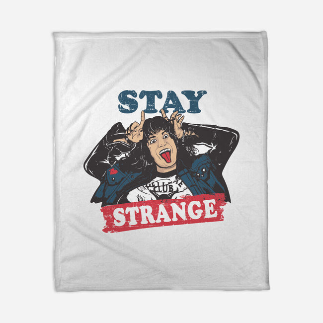 Stay Strange-none fleece blanket-turborat14