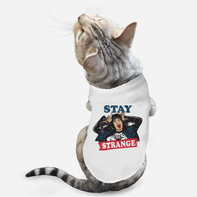 Stay Strange-cat basic pet tank-turborat14