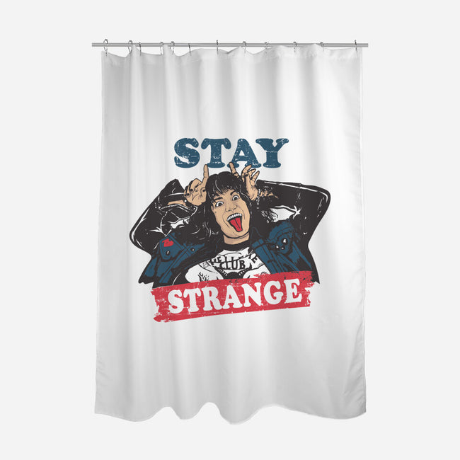 Stay Strange-none polyester shower curtain-turborat14