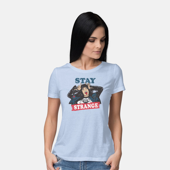 Stay Strange-womens basic tee-turborat14
