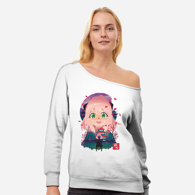 Anya Ukiyo E-womens off shoulder sweatshirt-dandingeroz