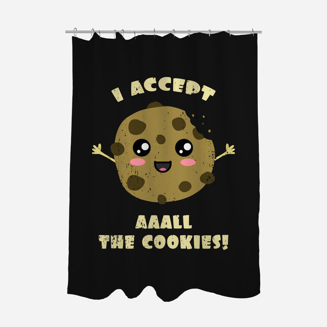 I Accept All The Cookies-none polyester shower curtain-BridgeWalker