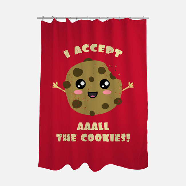 I Accept All The Cookies-none polyester shower curtain-BridgeWalker