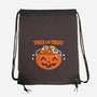 Pumpkin Kawaii-none drawstring bag-krisren28