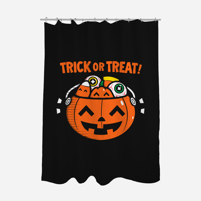 Pumpkin Kawaii-none polyester shower curtain-krisren28